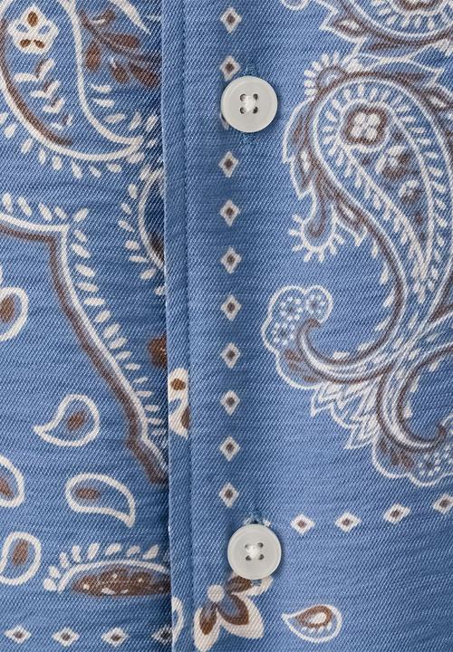 MANGO - Shirt Madras - Whitish-Blue