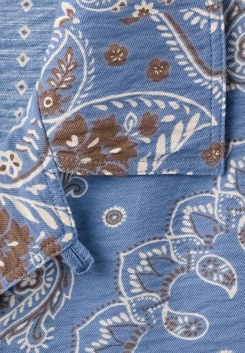 MANGO - Shirt Madras - Whitish-Blue