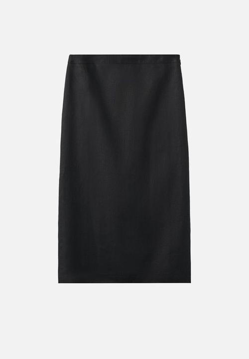 MANGO - Skirt fred - black