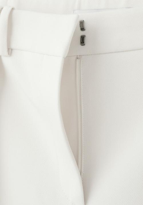 MANGO - Trousers white - white