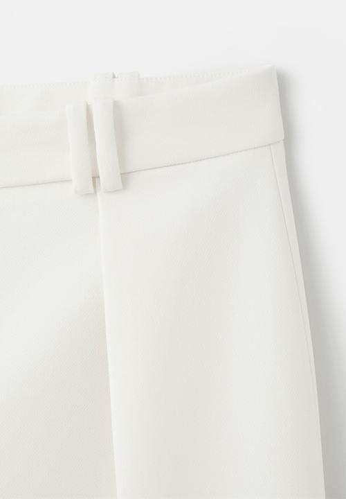 MANGO - Trousers white - white