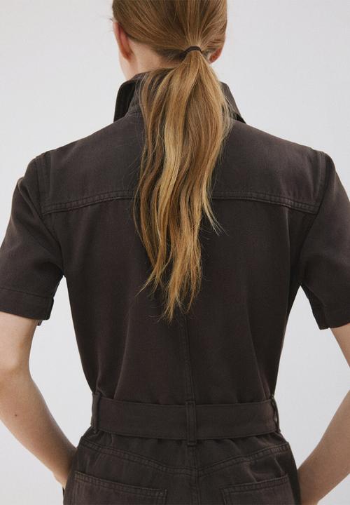 MANGO - Jumpsuit milly- dark brown
