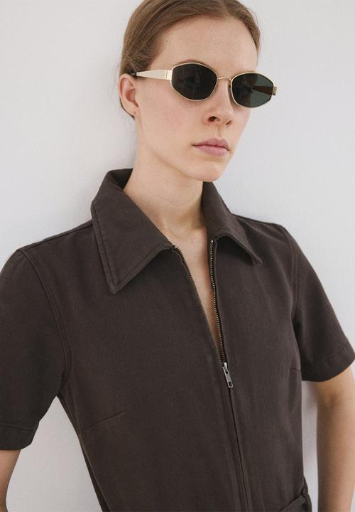 MANGO - Jumpsuit milly- dark brown