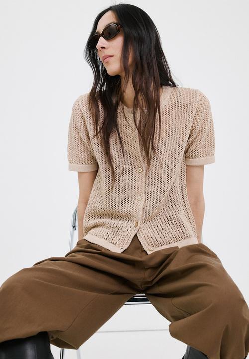 MANGO - Cardigan lemon - light/pastel brown