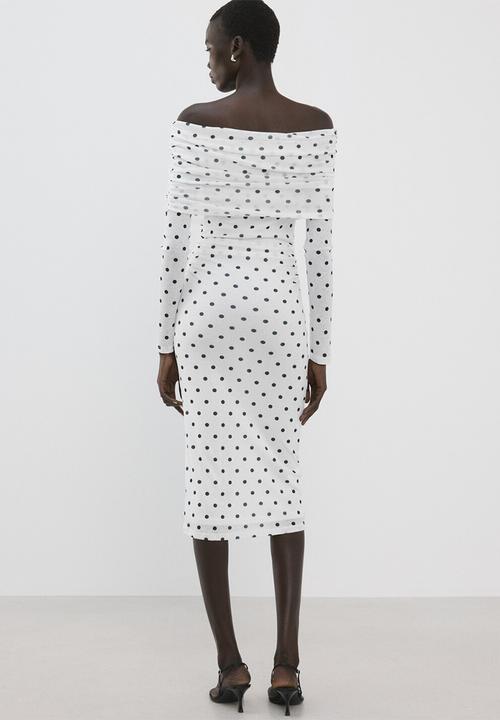 MANGO - Dress nevado - white