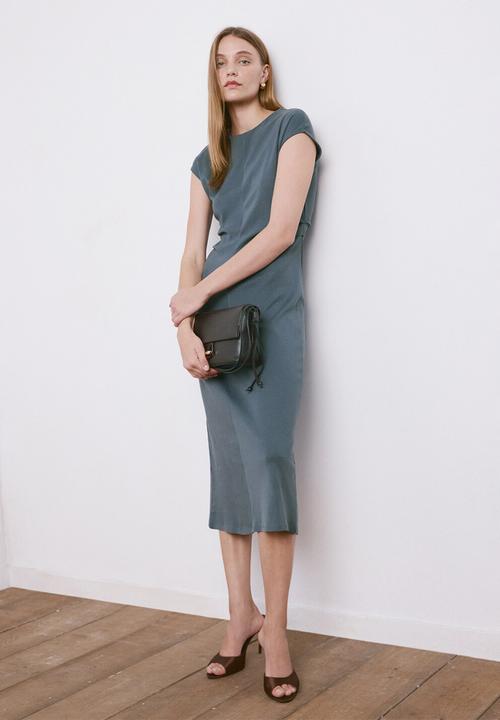 MANGO - Dress carroti- medium blue