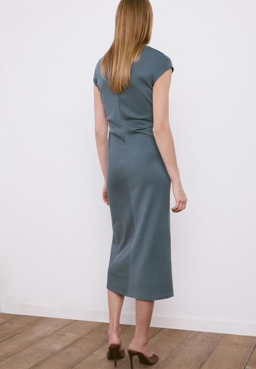 MANGO - Dress carroti- medium blue