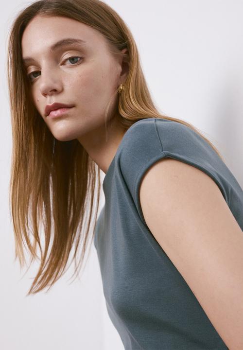 MANGO - Dress carroti- medium blue