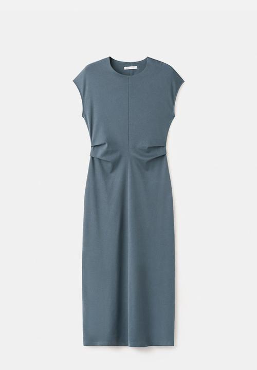 MANGO - Dress carroti- medium blue