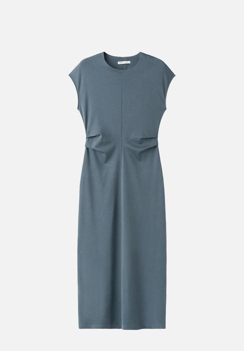 MANGO - Dress carroti- medium blue