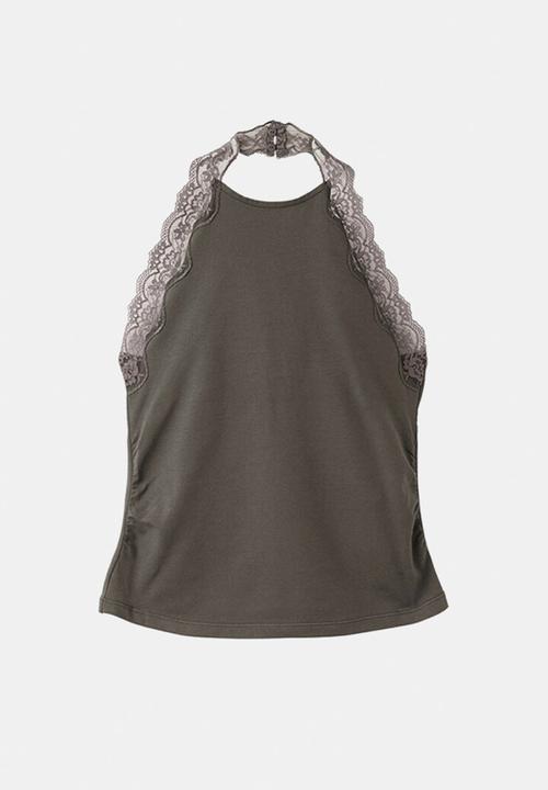 MANGO - Top sofia - medium brown