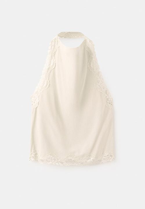MANGO - Top kristen - light beige