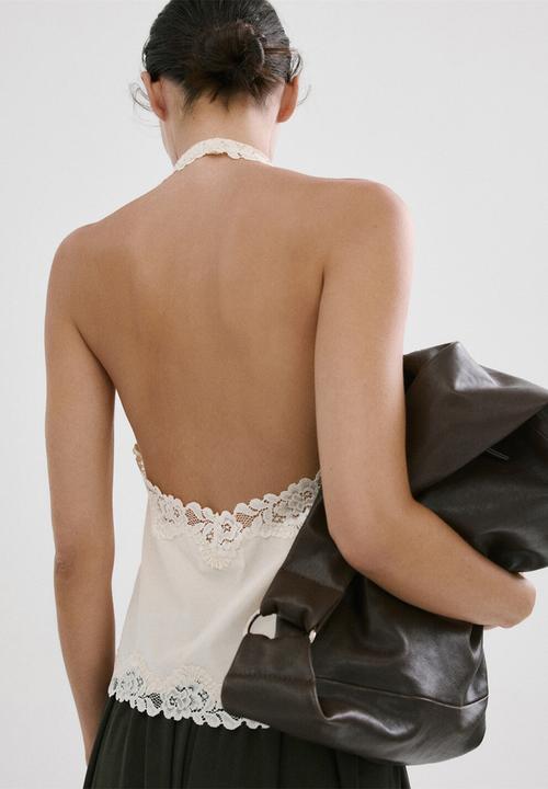 MANGO - Top kristen - light beige