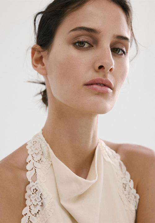 MANGO - Top kristen - light beige
