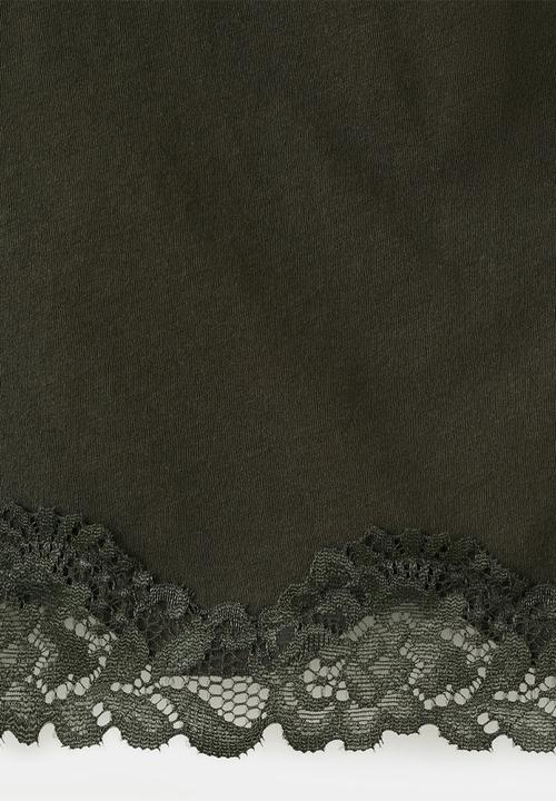 MANGO - Top kristen - khaki