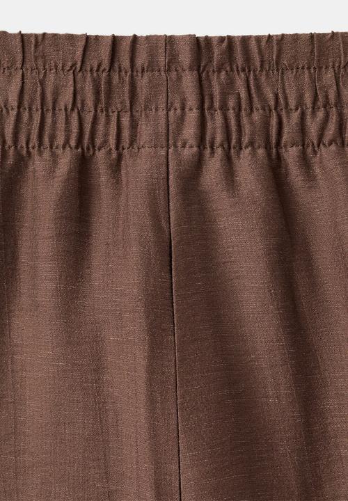 MANGO - Trousers safa - brown