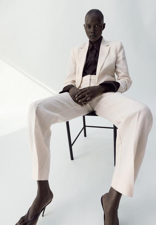 MANGO - Trousers boreli - light beige