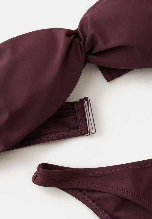 MANGO - Bikini top andros- dark red