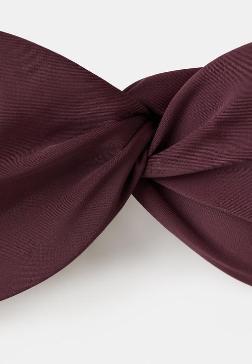 MANGO - Bikini top andros- dark red
