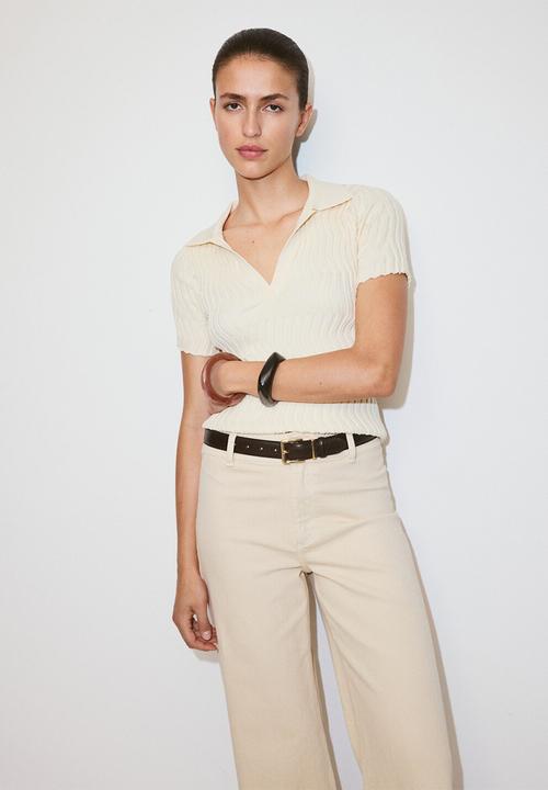 MANGO - Jeans catherin - light/pastel yellow