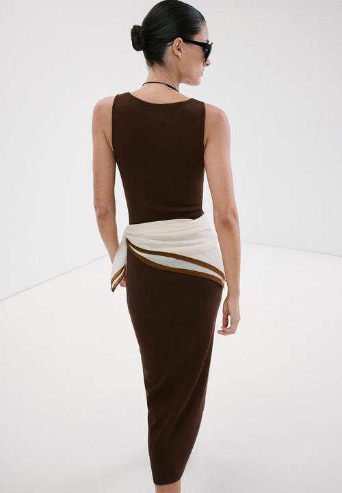 MANGO - Dress bettu - dark brown