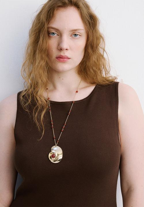 MANGO - Dress bettu - dark brown