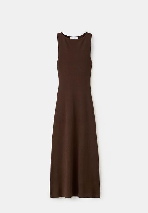 MANGO - Dress bettu - dark brown