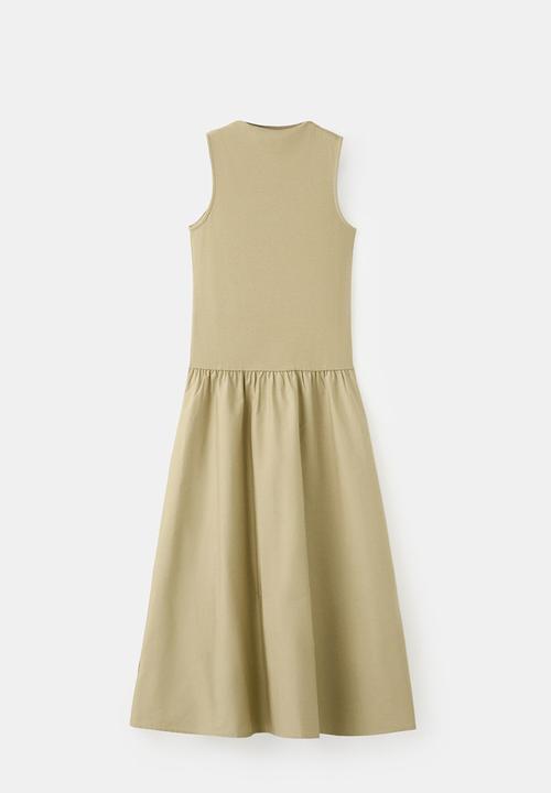 MANGO - Dress valvin - dark green
