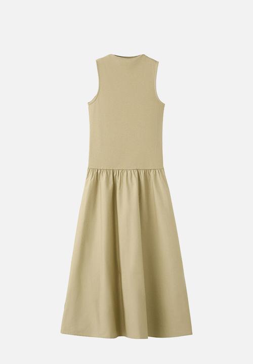 MANGO - Dress valvin - dark green