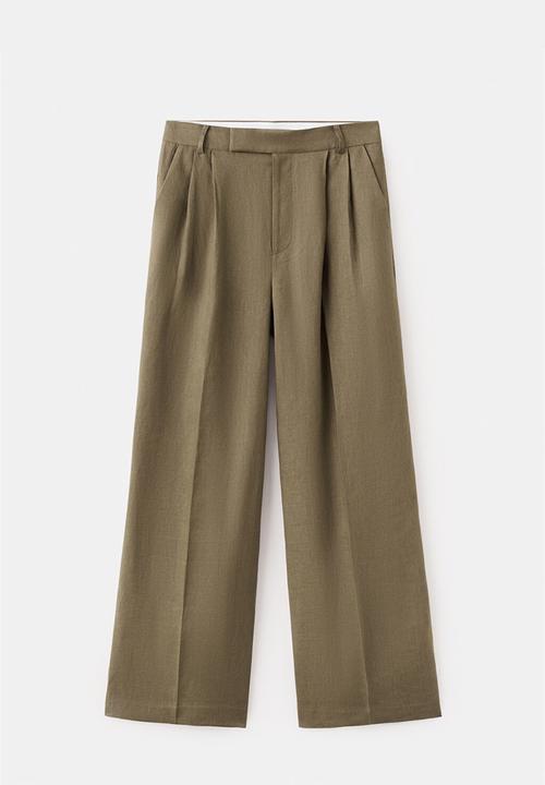 MANGO - Trousers listela - khaki