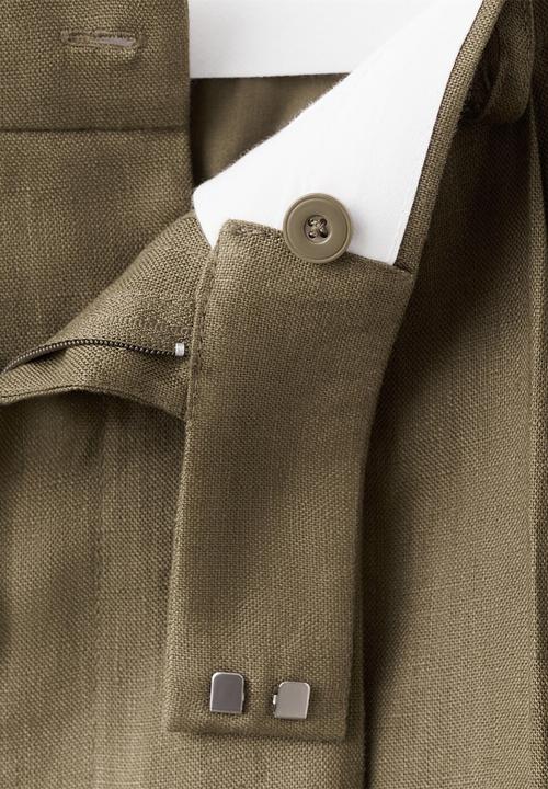 MANGO - Trousers listela - khaki