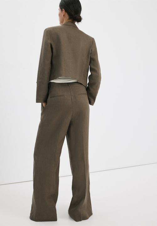 MANGO - Trousers listela - khaki