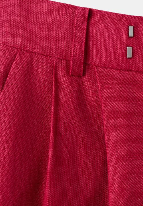 MANGO - Trousers listela - red