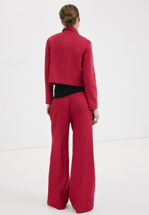 MANGO - Trousers listela - red