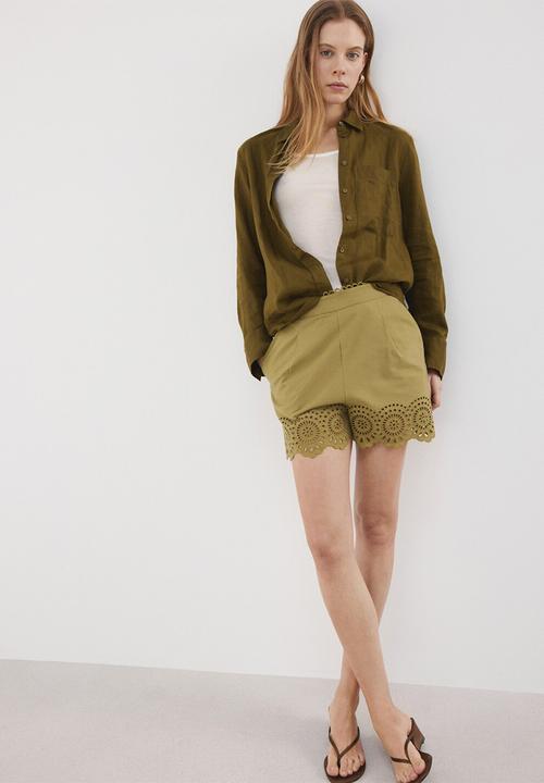 MANGO - Shorts milana - green