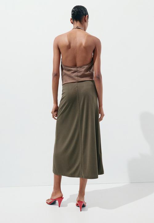 MANGO - Skirt tristan - khaki