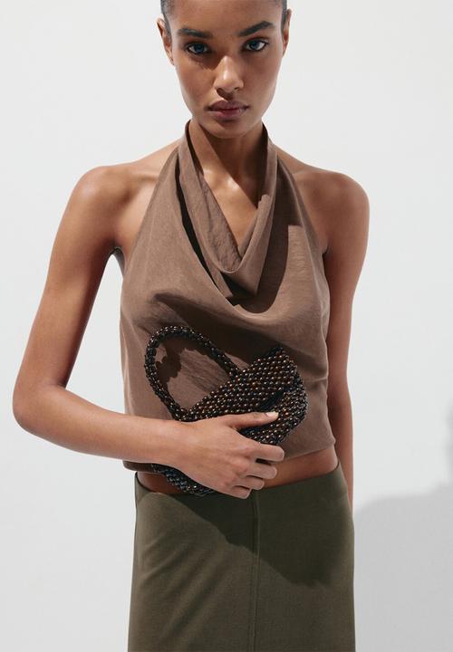 MANGO - Skirt tristan - khaki
