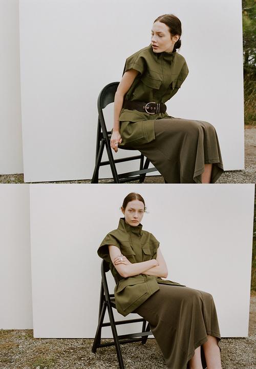 MANGO - Skirt tristan - khaki