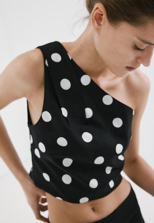MANGO - Top abrei - black