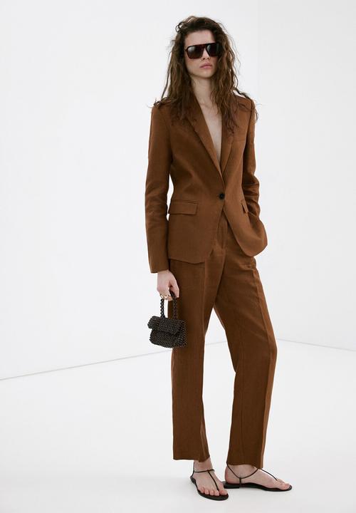 MANGO - Blazer boreli - brown