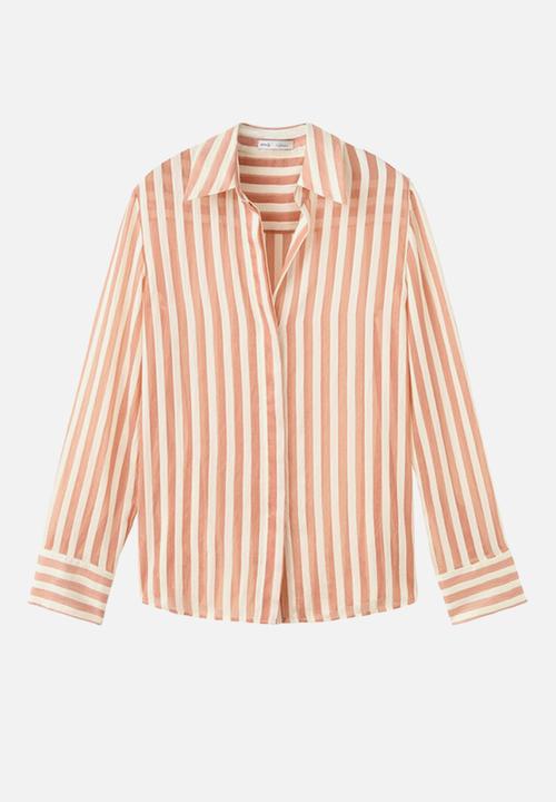 MANGO - Shirt rayo - brown