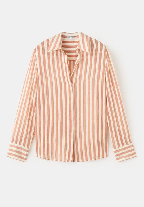 MANGO - Shirt rayo - brown