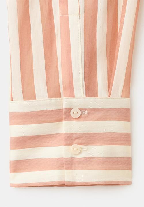 MANGO - Shirt rayo - brown