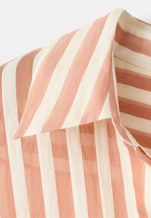MANGO - Shirt rayo - brown