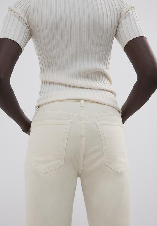 MANGO - Jeans sienna - light beige