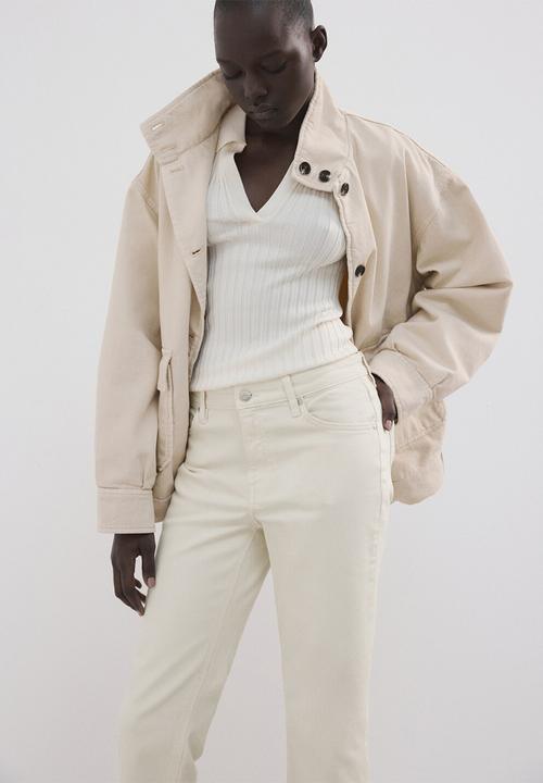 MANGO - Jeans sienna - light beige