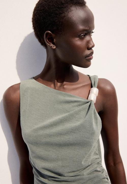 MANGO - Dress melisa - green