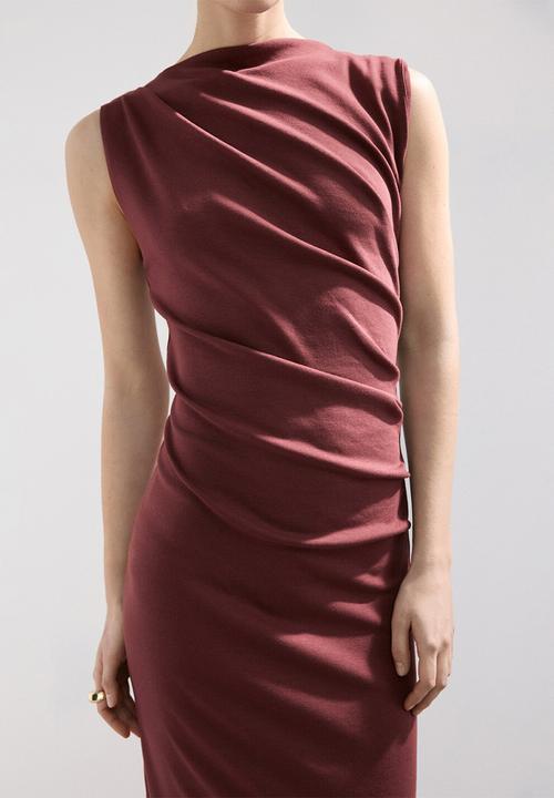 MANGO - Dress jumi - rust/copper