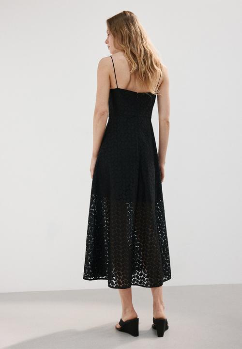 MANGO - Dress honey - black