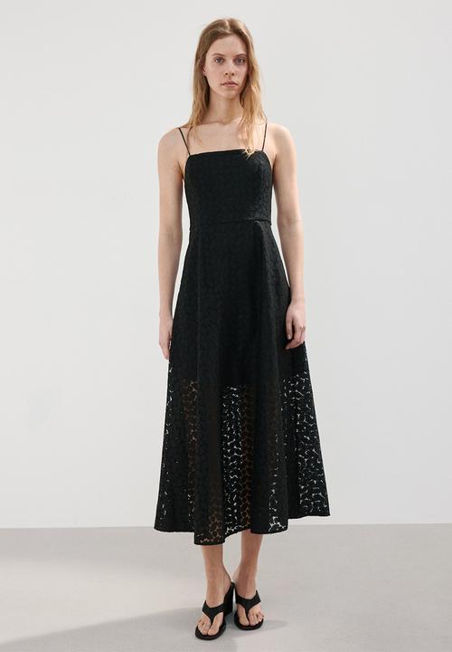 MANGO - Dress honey - black